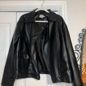 PRINCESS POLLY BLACK LEATHER JACKET
